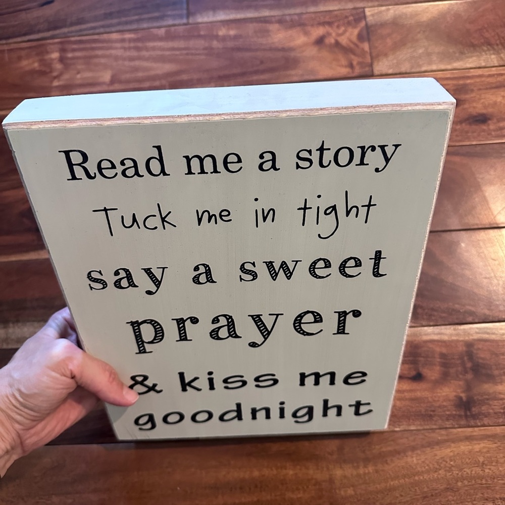 Read me a story and tuck me in home decor sign for kids bedroom